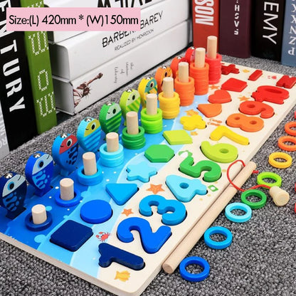 Montessori Wooden Magnetic Fishing Puzzle Toy – Educational Board Game for Toddlers
