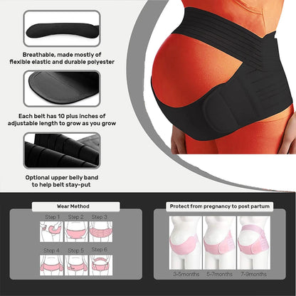 Maternity Support Belt – Adjustable Belly & Back Support Band for Pregnant Women