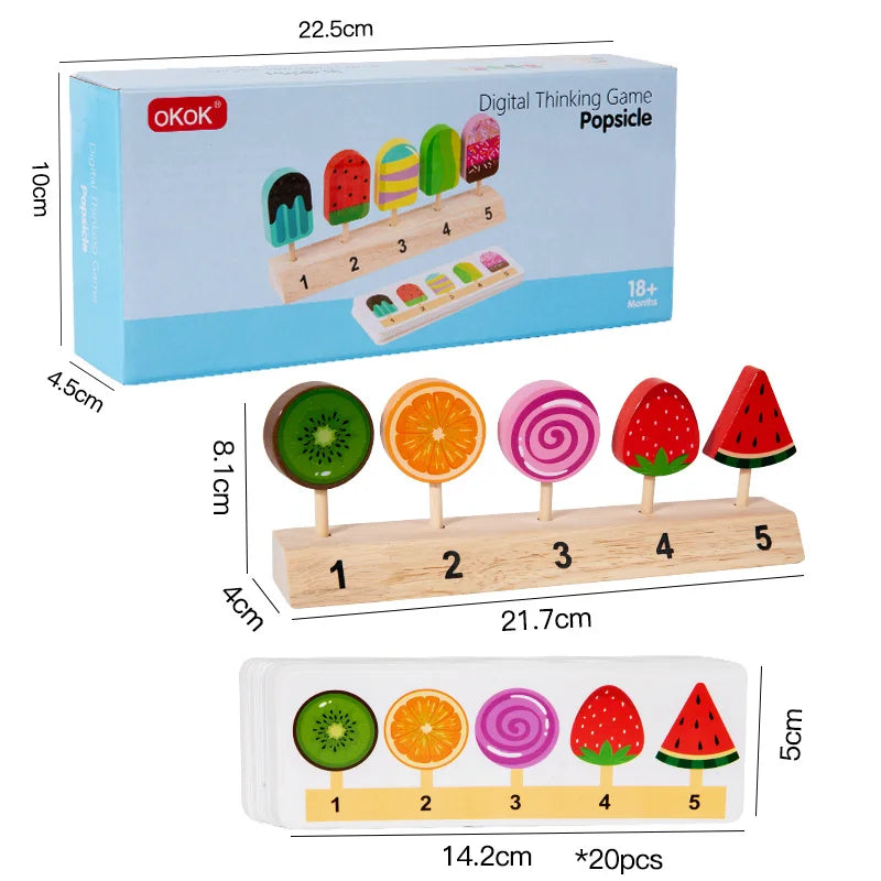 Wooden Ice Cream Montessori Educational Toy