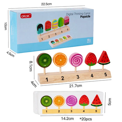 Wooden Ice Cream Montessori Educational Toy