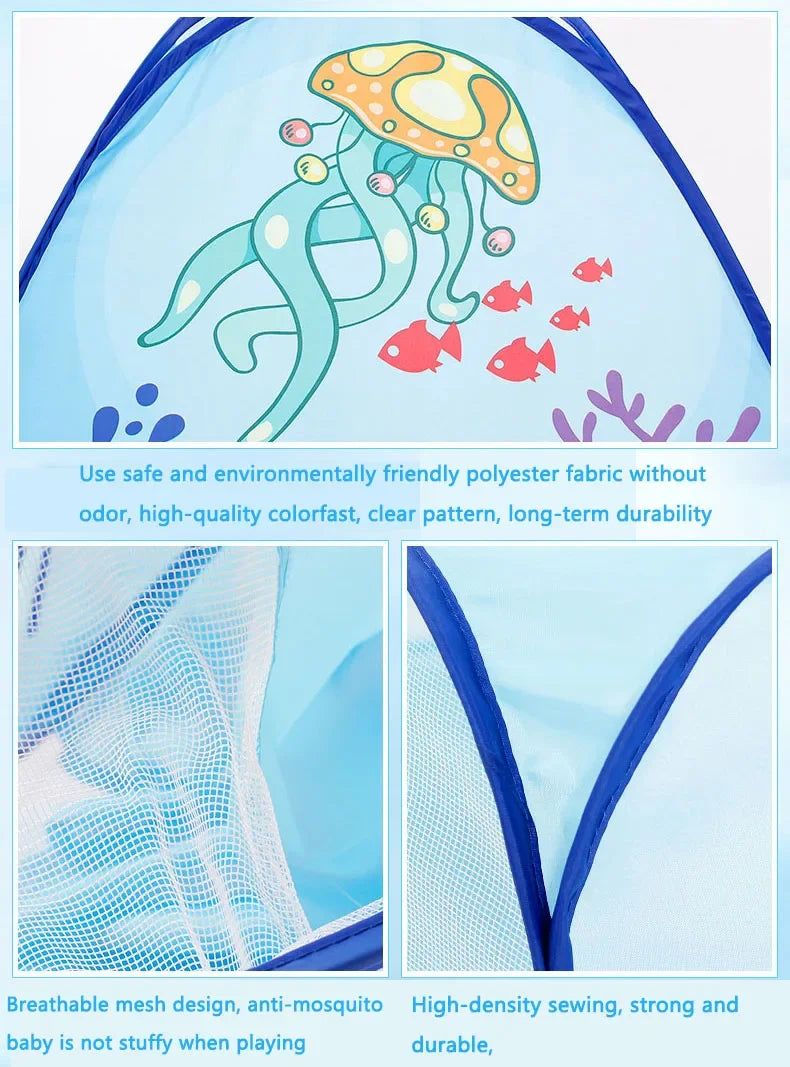 3-in-1 Ball Pool Baby Play Tent with Tunnel