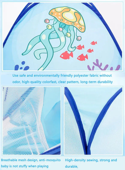 3-in-1 Ball Pool Baby Play Tent with Tunnel