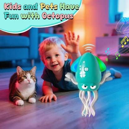 Electric Dancing Octopus – Smart Musical Toy with Lights & Obstacle Avoidance