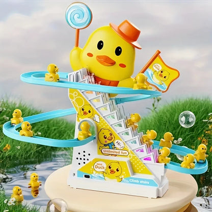 Duck Climbing Stairs Musical Toys with Lights and Music