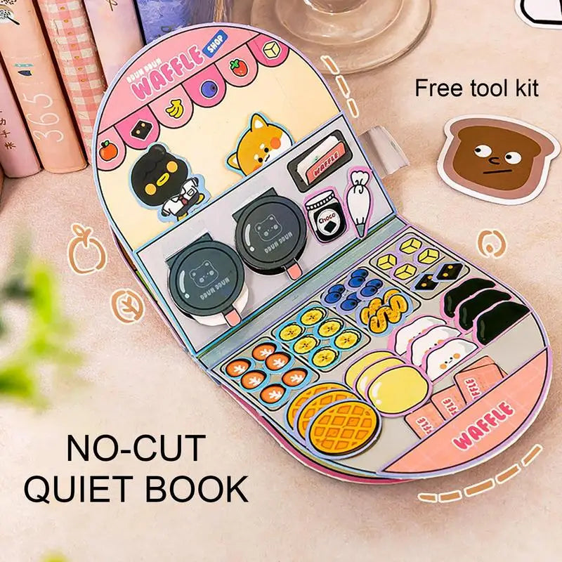 Montessori Quiet Book for Kids – Reusable Sticker & Activity Book for Early Learning