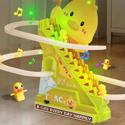 Ducklings Climbing Stairs – Interactive Toy with Lights & Music