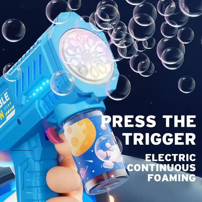 Automatic Bubble Gun Rocket Bubbles Machine Gifts