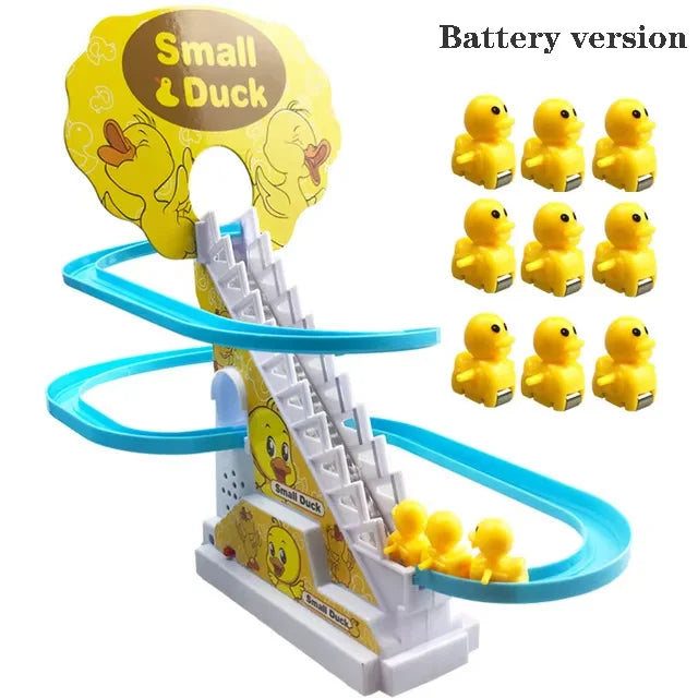 Duck Climbing Stairs Musical Toys with Lights and Music