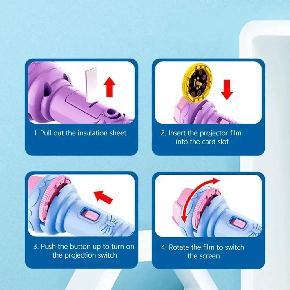 Projection Flashlight Toy – 80 Pattern Image Projector for Kids