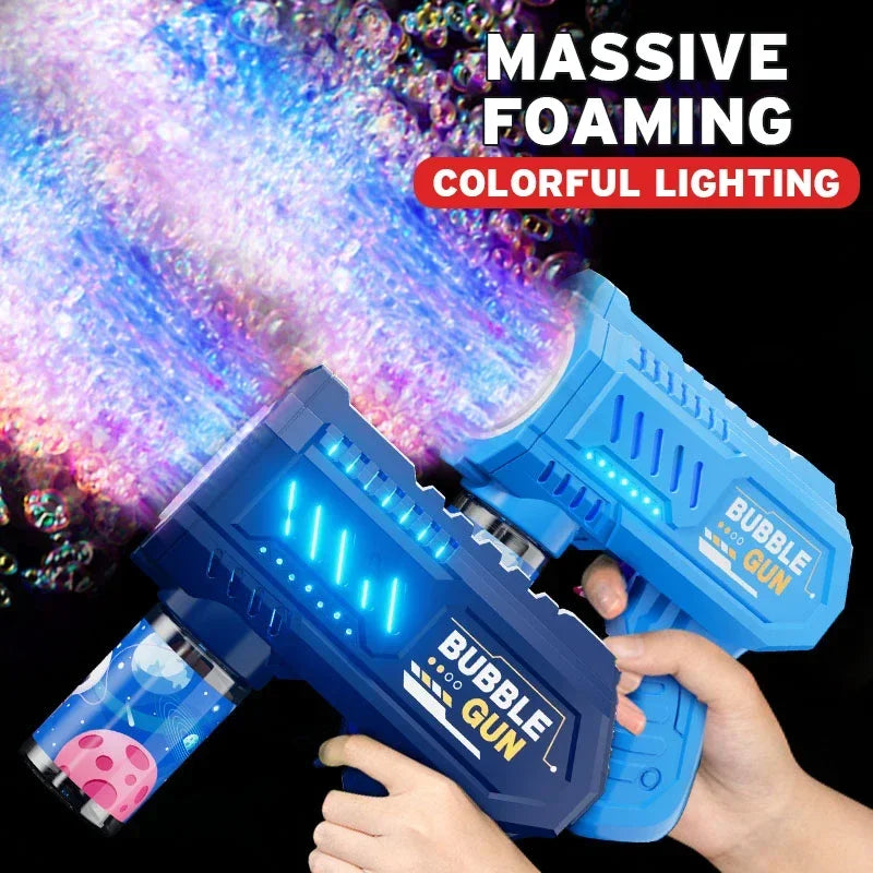 Automatic Bubble Gun Rocket Bubbles Machine Gifts