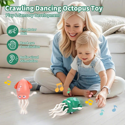 Electric Dancing Octopus – Smart Musical Toy with Lights & Obstacle Avoidance