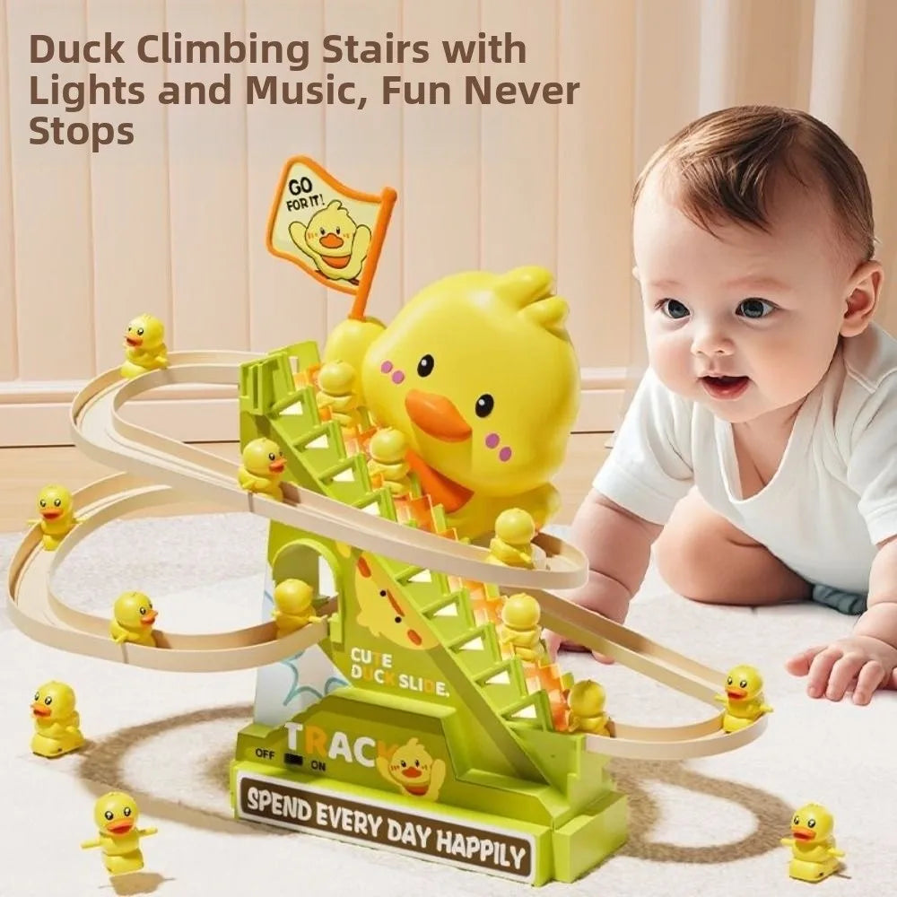 Ducklings Climbing Stairs – Interactive Toy with Lights & Music