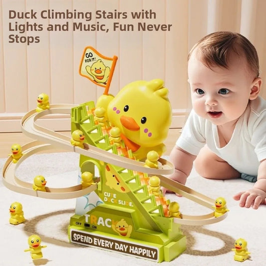 Ducklings Climbing Stairs – Interactive Toy with Lights & Music