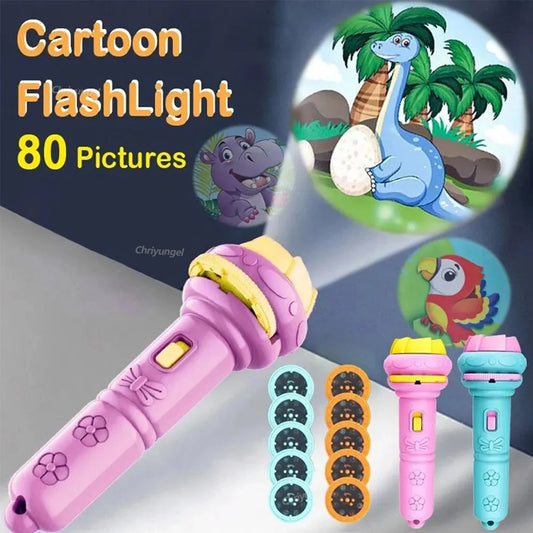 Projection Flashlight Toy – 80 Pattern Image Projector for Kids