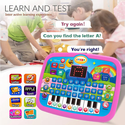 Education LED Tablet Toy – Math, Music & Learning Keyboard