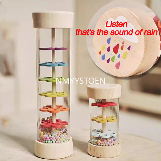 Baby Wooden Rain Sound Pipe Simulation Education Enlightenment Toy