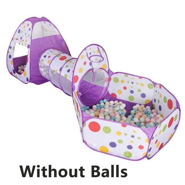 3-in-1 Ball Pool Baby Play Tent with Tunnel