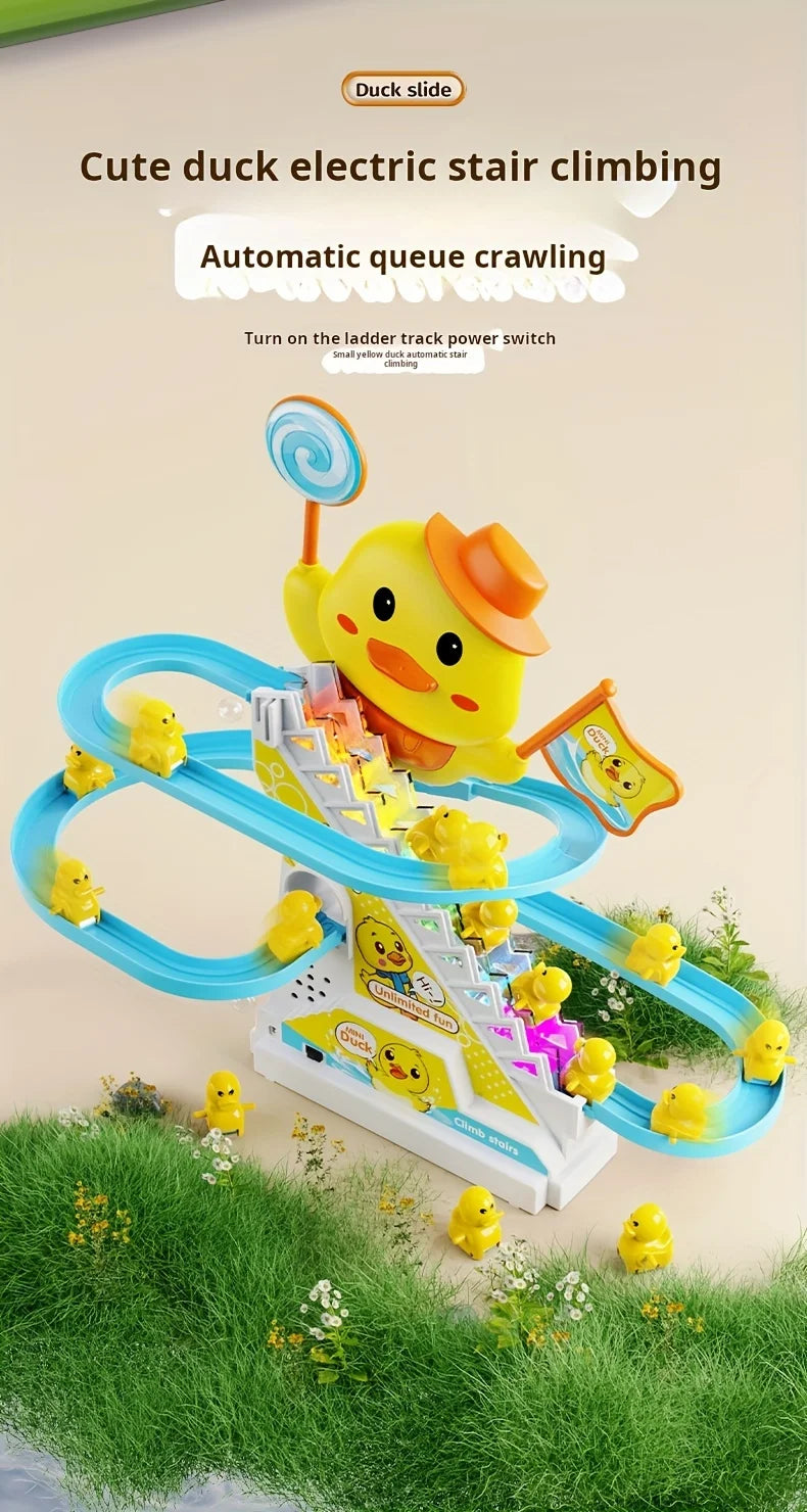 Duck Climbing Stairs Musical Toys with Lights and Music