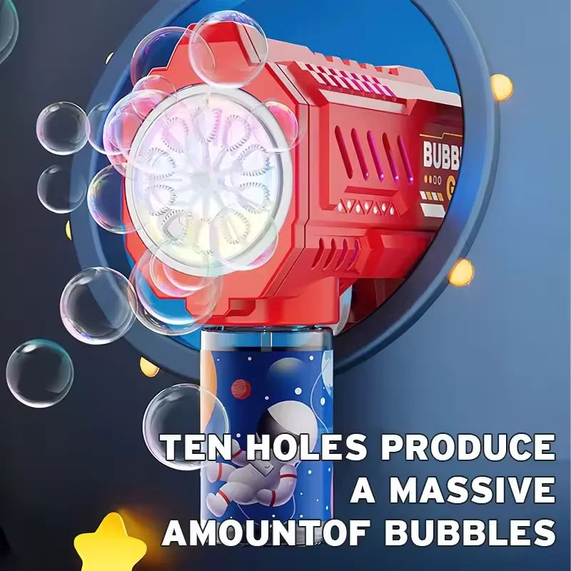 Automatic Bubble Gun Rocket Bubbles Machine Gifts